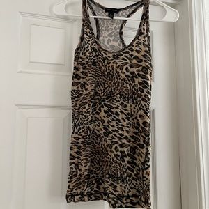 Animal print racerback tank top.